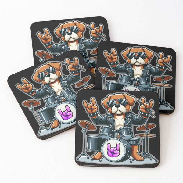Item preview, Cane Rocker: Ritmo e Vibrazioni Canine sulla Batteria! designed and sold by Arte Cartoon From TagTeam Group.