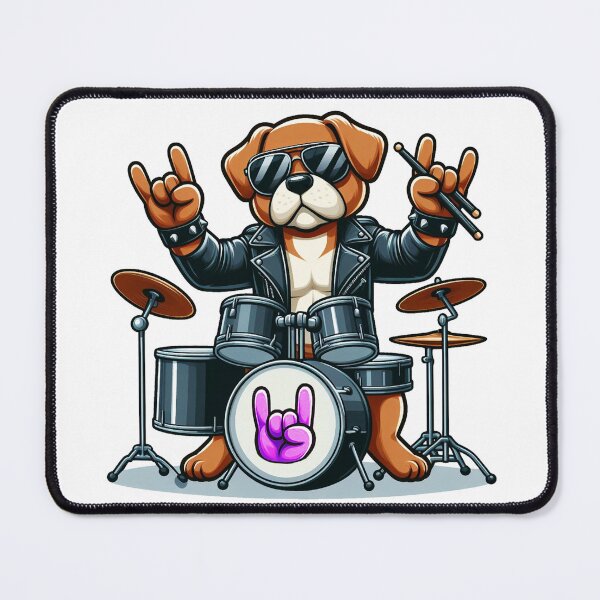Item preview, Cane Rocker: Ritmo e Vibrazioni Canine sulla Batteria! designed and sold by Arte Cartoon From TagTeam Group.