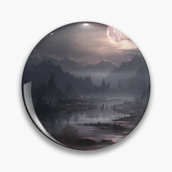 Item preview, Dark Fantasy Landscape - Eerie Nightscape designed and sold by Fantasy Masterpiece.