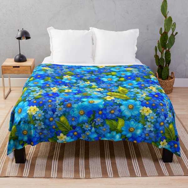 Item preview, [AI Art] Cheerful forget-me-nots floral pattern designed and sold by Sissle.