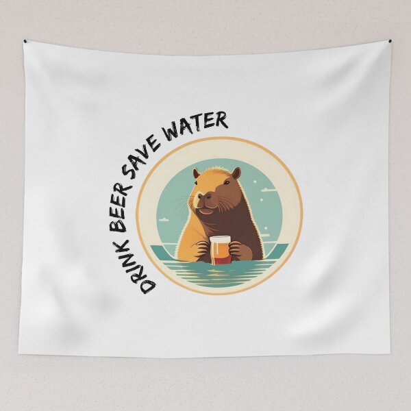Item preview, Capybara - Drink Beer Save Water designed and sold by kuhlartde.