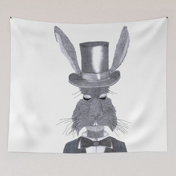 Item preview, HARE IN HAT designed and sold by Hares & Critters.