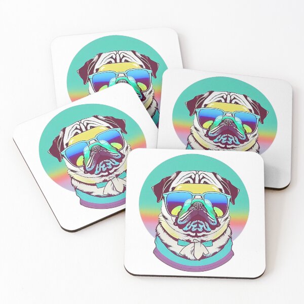 Item preview, Colorful Retro Pug (1) designed and sold by pugIT.