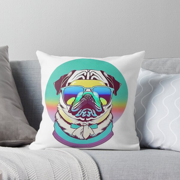 Item preview, Colorful Retro Pug (1) designed and sold by pugIT.