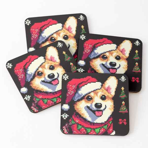 Item preview, Corgi as Christmas Style Pixel Art  designed and sold by PaulBlueShop.