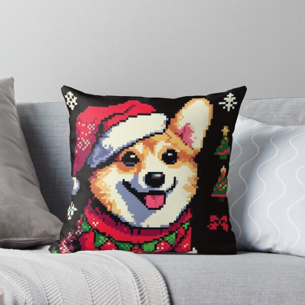 Item preview, Corgi as Christmas Style Pixel Art  designed and sold by PaulBlueShop.