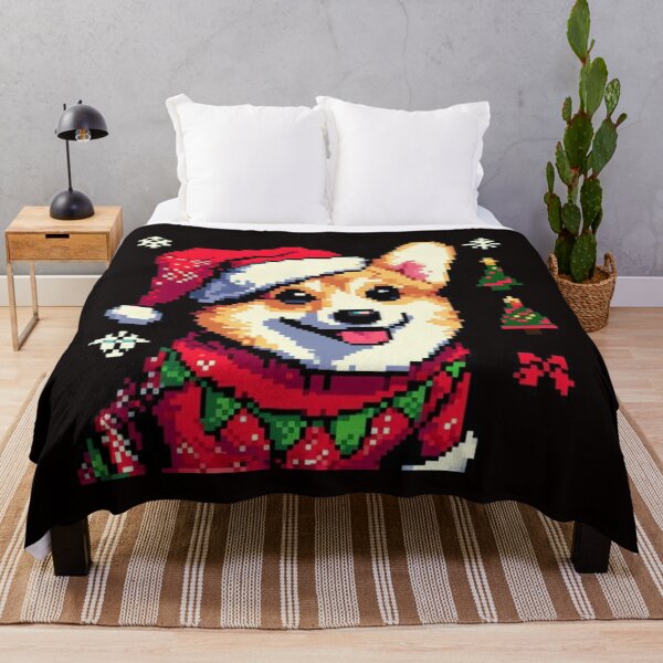 Item preview, Corgi as Christmas Style Pixel Art designed and sold by PaulBlueShop.