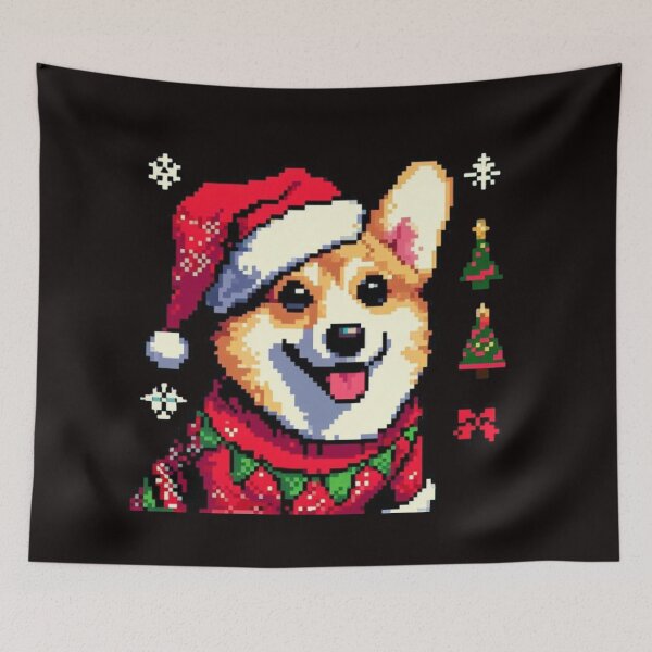 Item preview, Corgi as Christmas Style Pixel Art  designed and sold by PaulBlueShop.