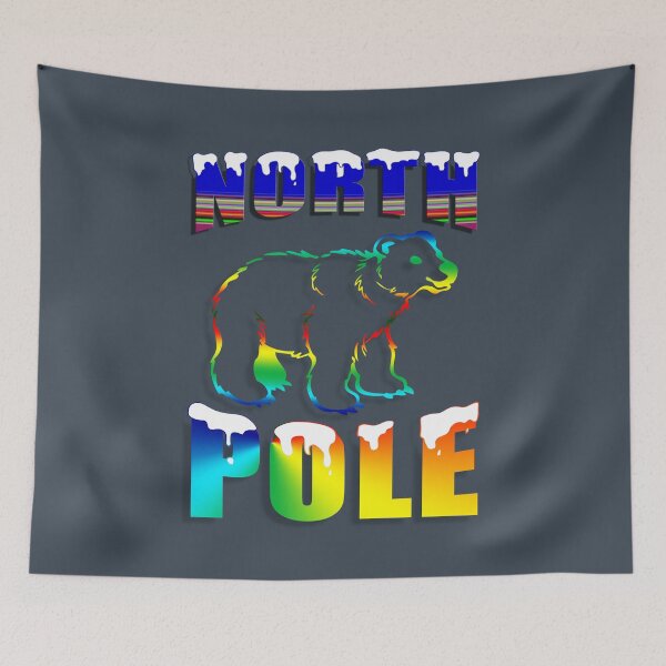 Item preview, North Pole Arctic Harmony: Polar Bear Silhouette in Winter Gradient designed and sold by SplashTastic.