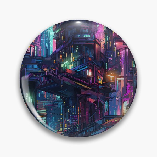 Item preview, Glowing City Neon Noir Cyberpunk Vibes designed and sold by NikkofTime.