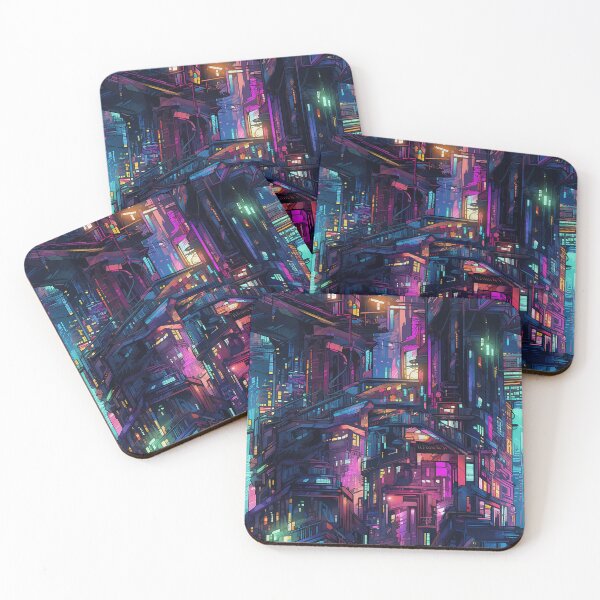 Item preview, Glowing City Neon Noir Cyberpunk Vibes designed and sold by NikkofTime.