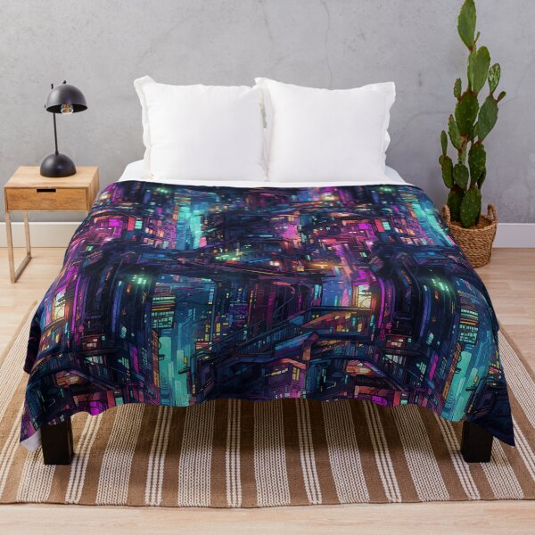 Item preview, Glowing City Neon Noir Cyberpunk Vibes designed and sold by NikkofTime.