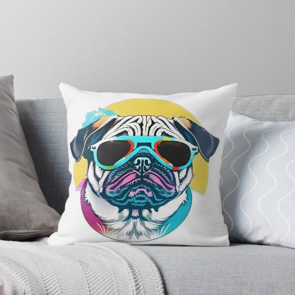 Item preview, Colorful Retro Pug (3) designed and sold by pugIT.