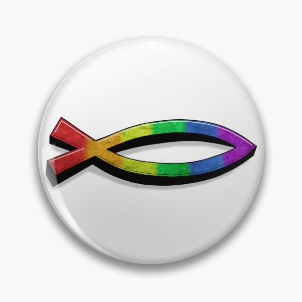 Item preview, Affirming Christian Fish - Prideful Jesus Fish Graffitti designed and sold by BackgroundPixel.