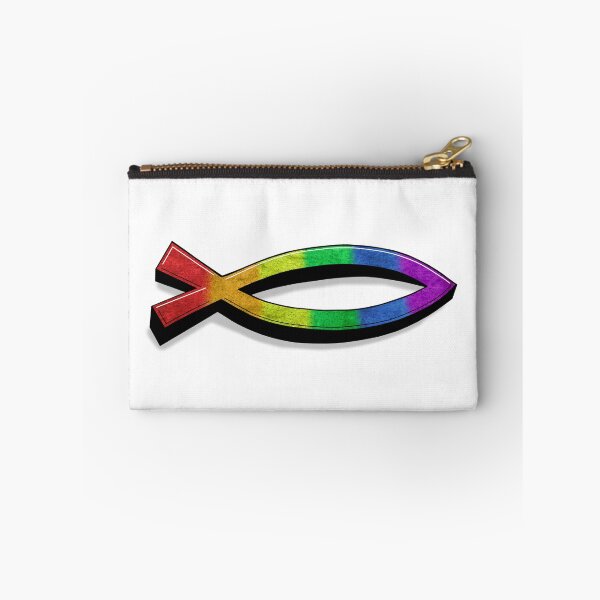 Item preview, Affirming Christian Fish - Prideful Jesus Fish Graffitti designed and sold by BackgroundPixel.