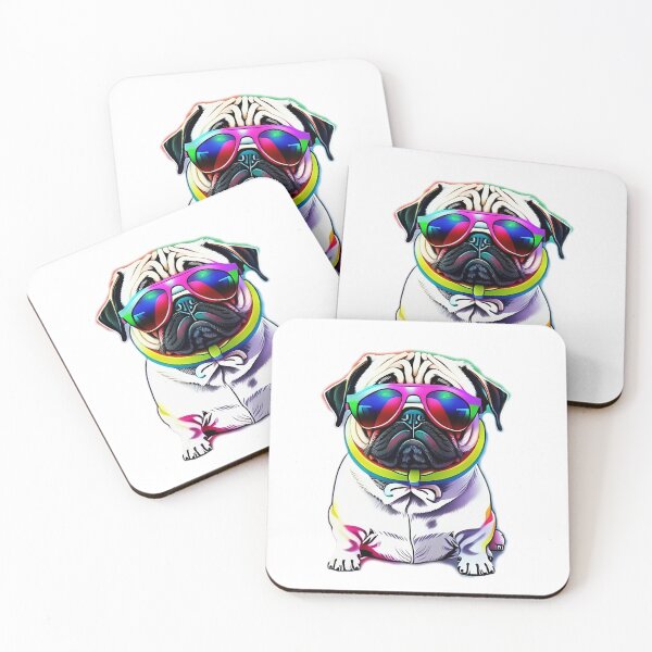 Item preview, Colorful Retro Pug (4) designed and sold by pugIT.
