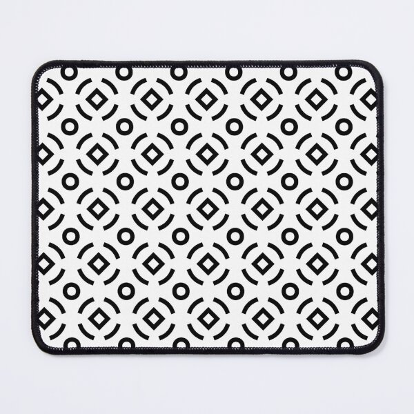 Item preview, Black White Circle Lozenge Square Classic Elegance Monochrome Op Art Contrast Mediterranean Mosaic Pattern designed and sold by PenguinForests.