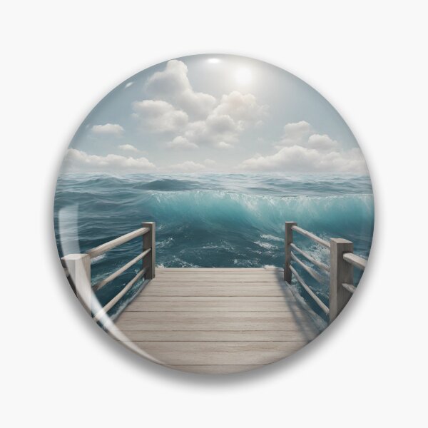 Item preview, Dockside Serenity: Ocean View from a Wooden Pier designed and sold by shy8.