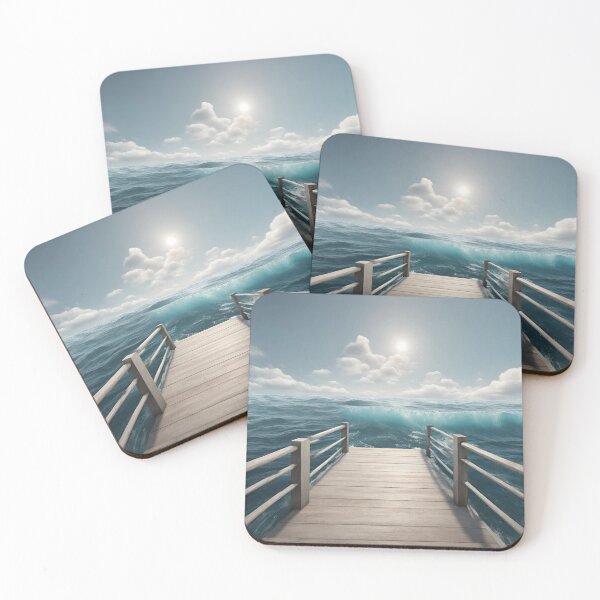 Item preview, Dockside Serenity: Ocean View from a Wooden Pier designed and sold by shy8.