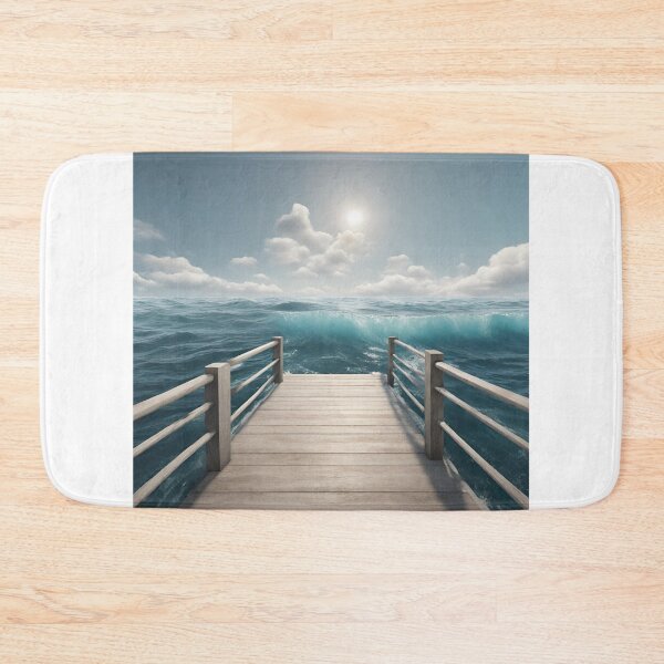 Item preview, Dockside Serenity: Ocean View from a Wooden Pier designed and sold by shy8.