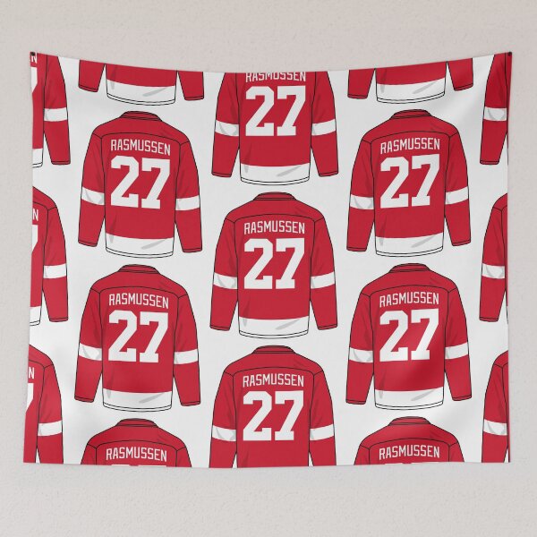 Item preview, Michael Rasmussen Detroit jersey designed and sold by Tarroi.