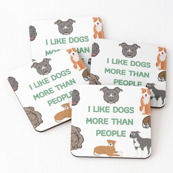 Item preview, American Staffordshire Dog Amstaff Dogs Mug I Like Dogs More Than Peopole designed and sold by GoodyPaws.