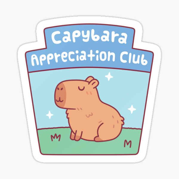 Cute Capybara Capyuccino Coffee Takeaway Cup' Sticker