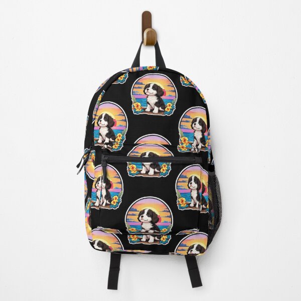 Item preview, Adorable Dog on The Beach with Hawaiian Orchids designed and sold by NautiChic.