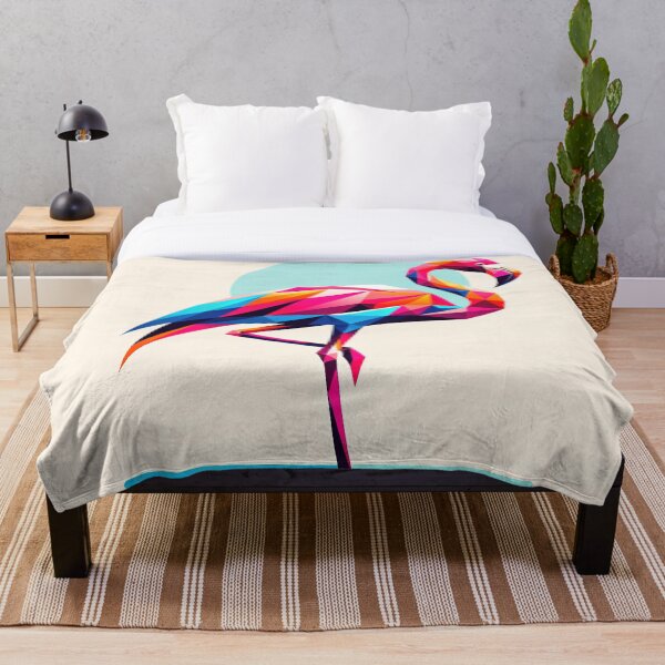 Artikelvorschau, Lebendiger geometrischer Flamingo entworfen und verkauft von FIYARO.