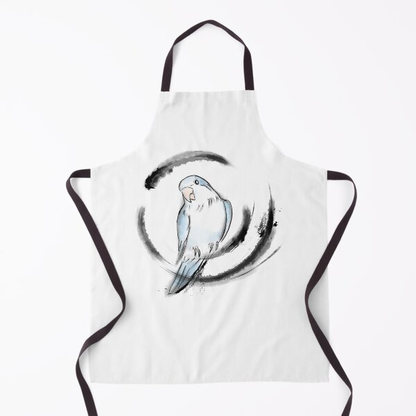 Item preview, Japanese sumie style blue quaker parrot (monk parakeet) designed and sold by okamechan.