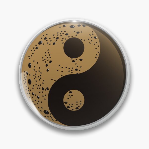 Item preview, Top view of a coffee cup with foam in the shape of Yin Yang.  designed and sold by NataliaVVV.