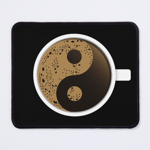 Item preview, Top view of a coffee cup with foam in the shape of Yin Yang.  designed and sold by NataliaVVV.