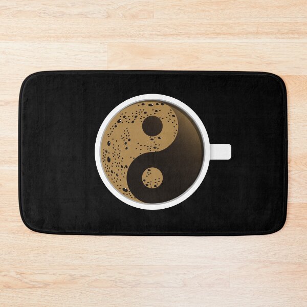 Item preview, Top view of a coffee cup with foam in the shape of Yin Yang. designed and sold by NataliaVVV.