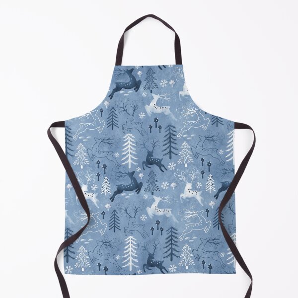 Item preview, Blue Christmas Deer Seamless Pattern designed and sold by Acim0.
