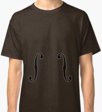 Upright Bass Guitar/Cello F-Holes Cutouts Classic T-Shirt