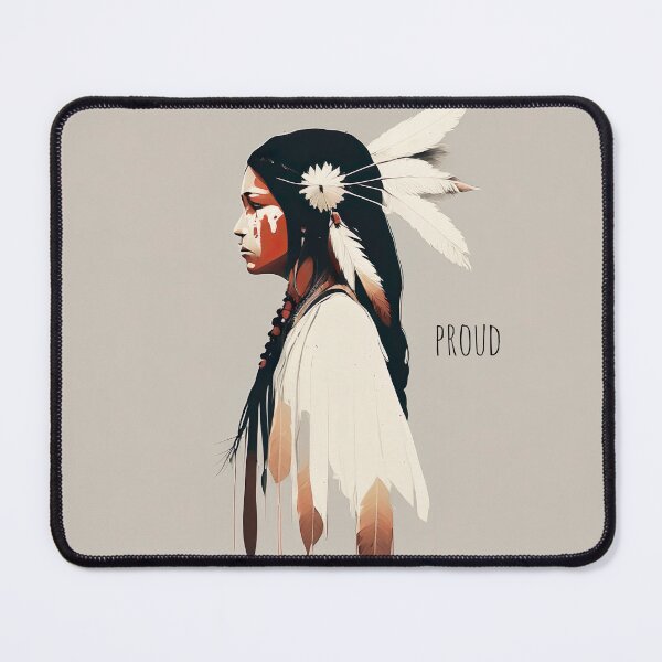 Item preview, [AI Art] Proud Native American Woman With Headdress designed and sold by Sissle.