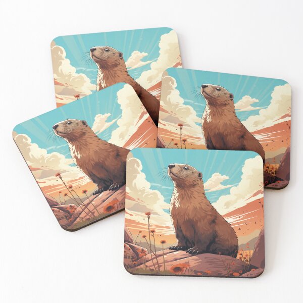 Item preview,  groundhogs in spring t-shirts designed and sold by pencil-art98.