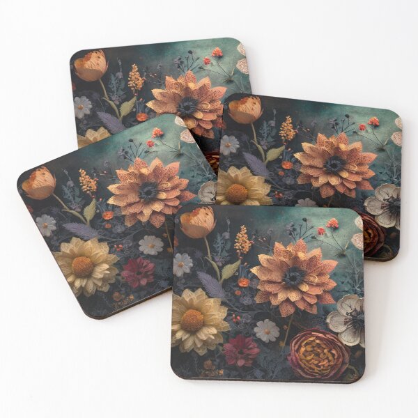 Item preview, Dark Floral Fantasy Flowers Orange designed and sold by Lelijo.