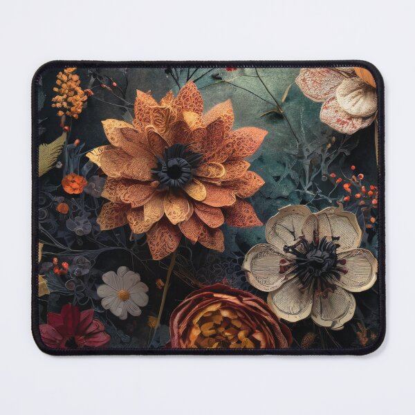 Item preview, Dark Floral Fantasy Flowers Orange designed and sold by Lelijo.
