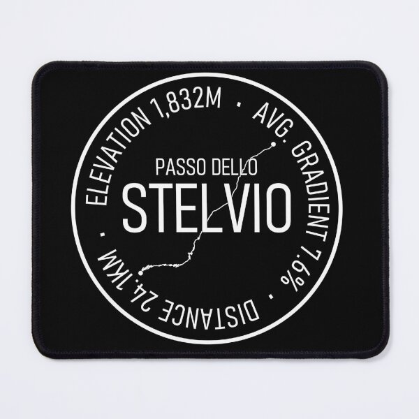 Item preview, Passo dello Stelvio Climb Stats and Route (white) designed and sold by bonk-cycling.