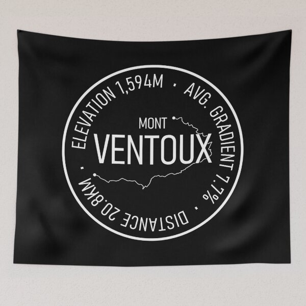 Item preview, Mont Ventoux Climb Stats and Route (white) designed and sold by bonk-cycling.