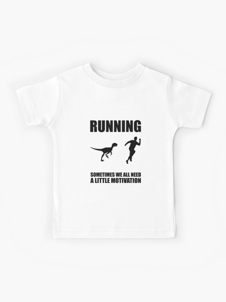 Dino Running Runner Cool Motivation Cute' Unisex Premium T-Shirt