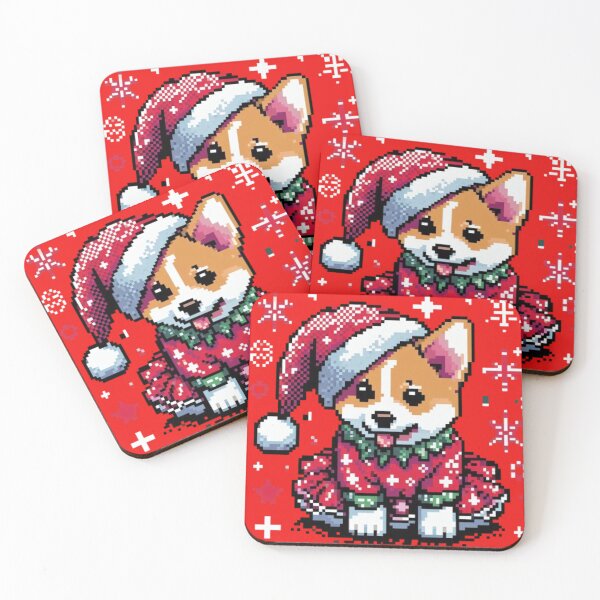 Item preview, Small Corgi Christmas Retro Style  designed and sold by PaulBlueShop.