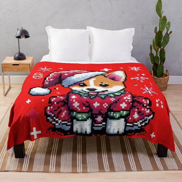 Item preview, Small Corgi Christmas Retro Style designed and sold by PaulBlueShop.