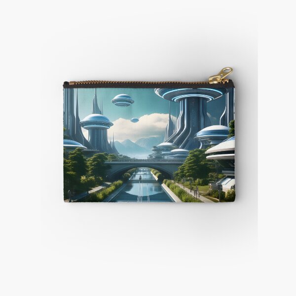 Item preview, futuristic city with a lake view designed and sold by IncredibleGeek.