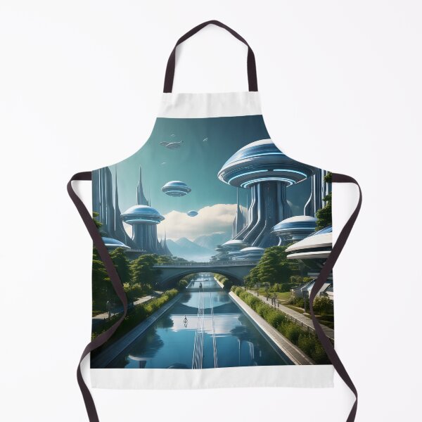 Item preview, futuristic city with a lake view designed and sold by IncredibleGeek.