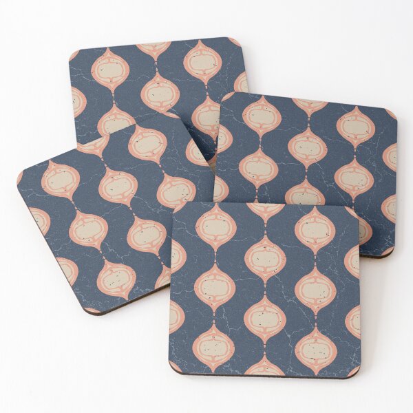 Item preview, Indo Arabesque Pattern - Dusk, Dove, Coral designed and sold by Irene Estelle.