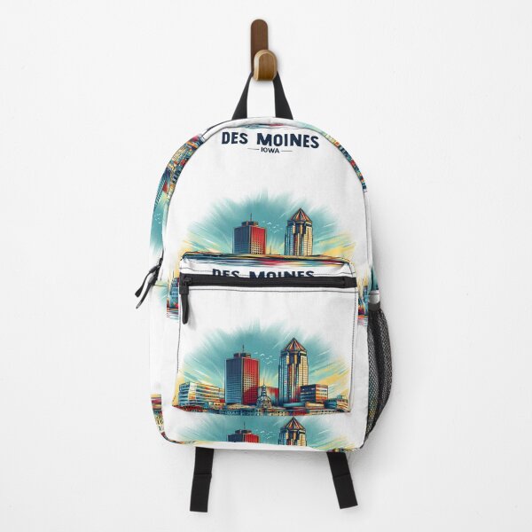 Item preview, DES MOINES IOWA Watercolor Illustration designed and sold by PaintMeWorld.