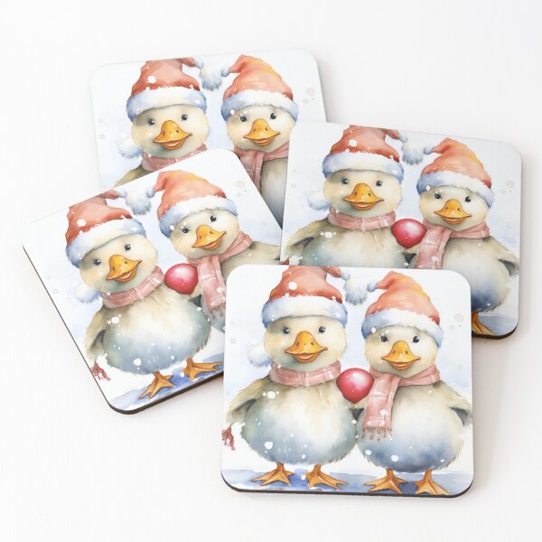 Item preview, Quacky Winter Ducks designed and sold by cute-animals99.