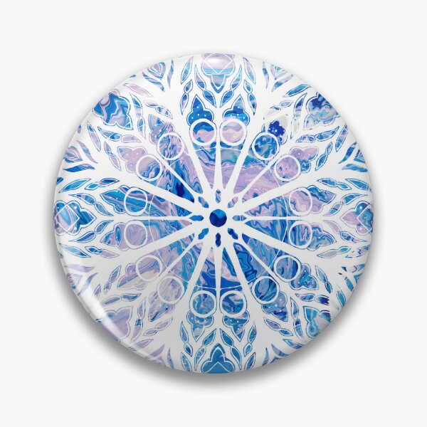 Artikelvorschau, Eklektisches blaues geometrisches Mandala entworfen und verkauft von Quoppidou.